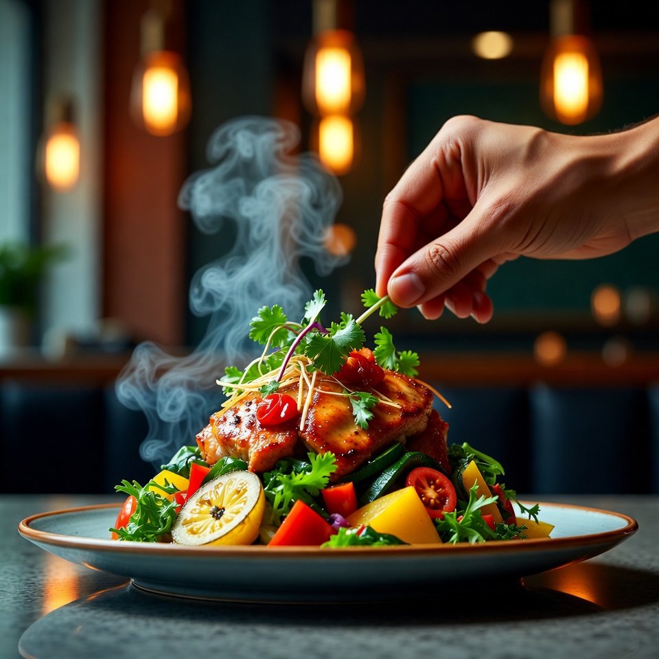 Freshly made signature dish at Savoria Kitchen